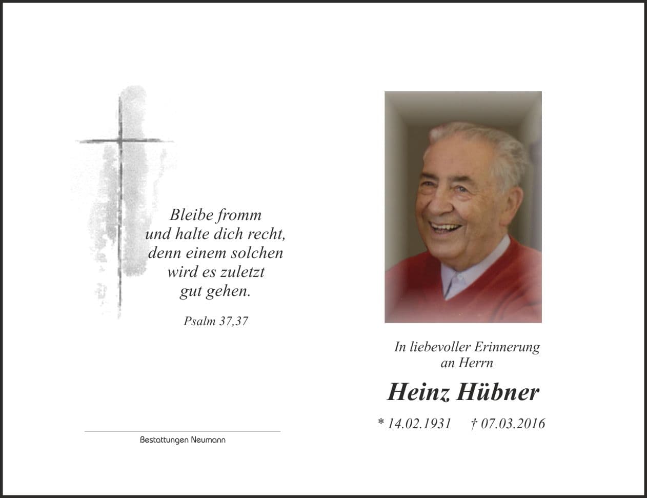 Herr Heinz Hübner