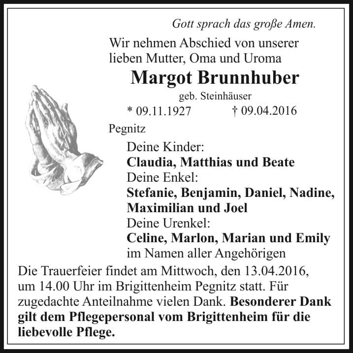 Frau Margot Brunnhuber
