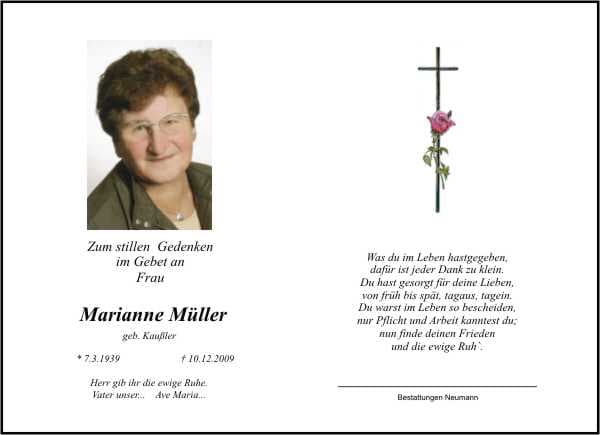 Frau Marianne Müller