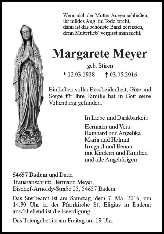 Frau Margarete Meyer