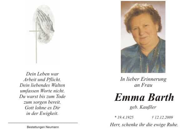 Frau Emma Barth
