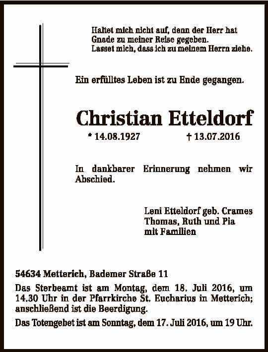 Herr Christian Etteldorf