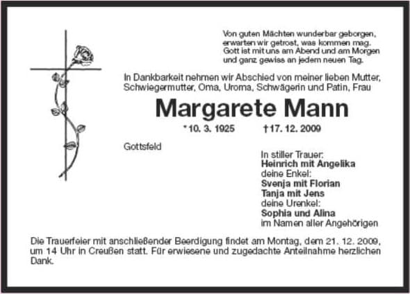 Frau Margarethe Mann