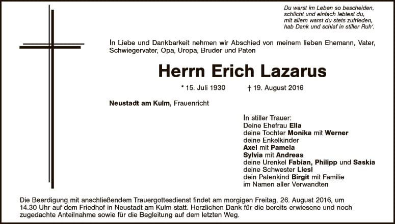 Herr Erich Lazarus