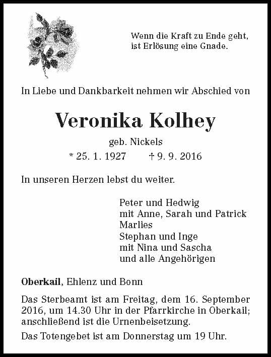 Frau Veronika Kolhey