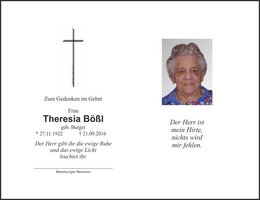 Frau Theresia Bößl