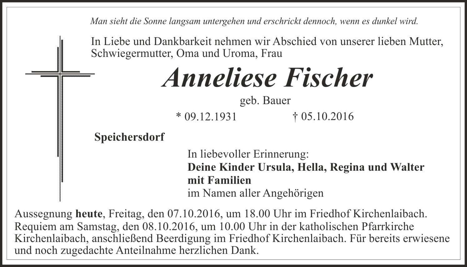 Frau Anneliese Fischer