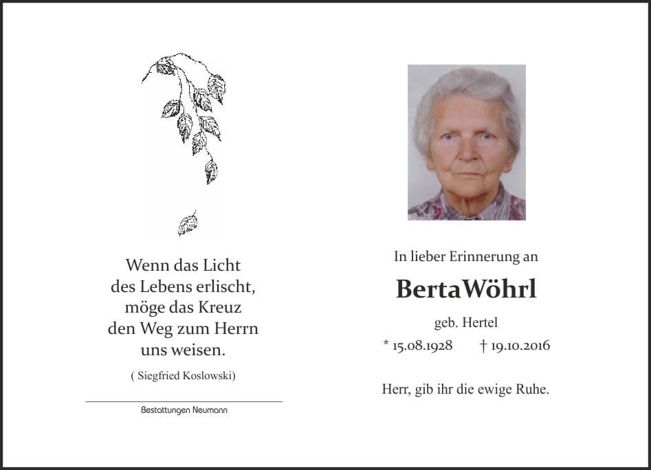 Frau Berta Wöhrl