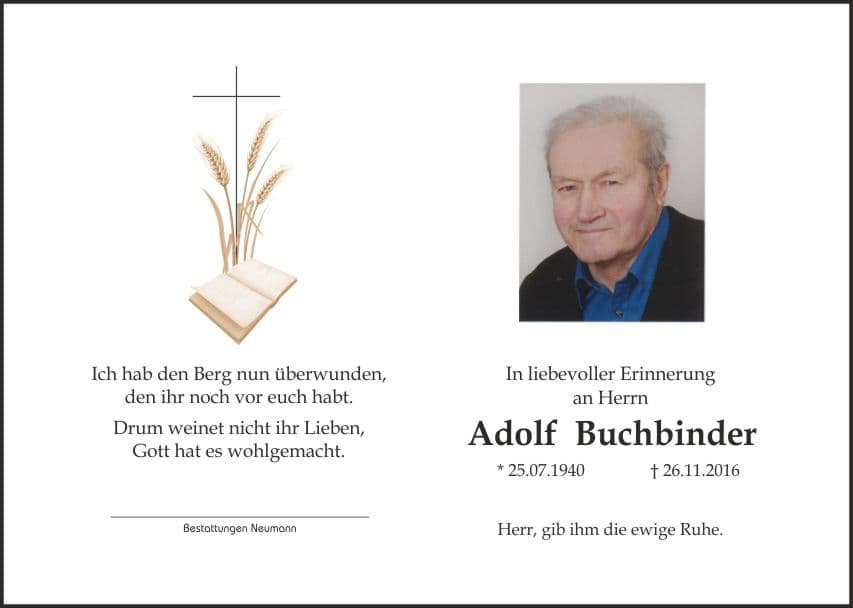 Herr Adolf Buchbinder