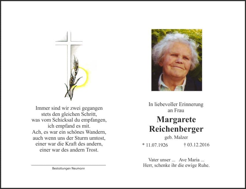 Frau Margarete Reichenberger