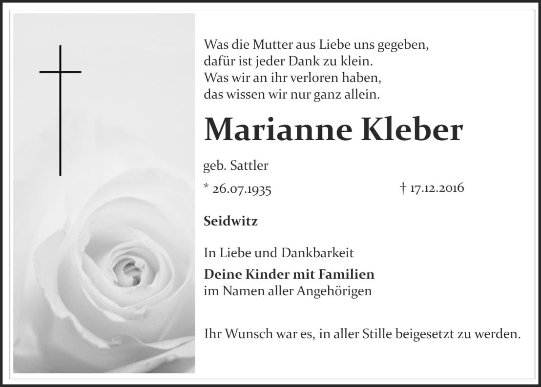 Frau Marianne Kleber