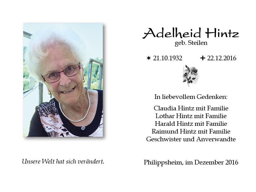 Frau Adelheid Hintz