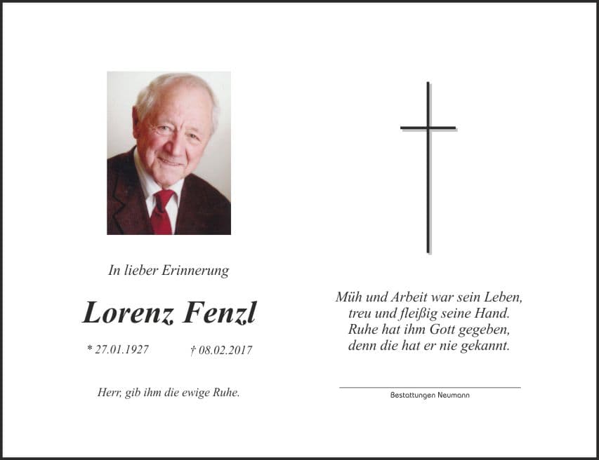 Herr Lorenz Fenzl