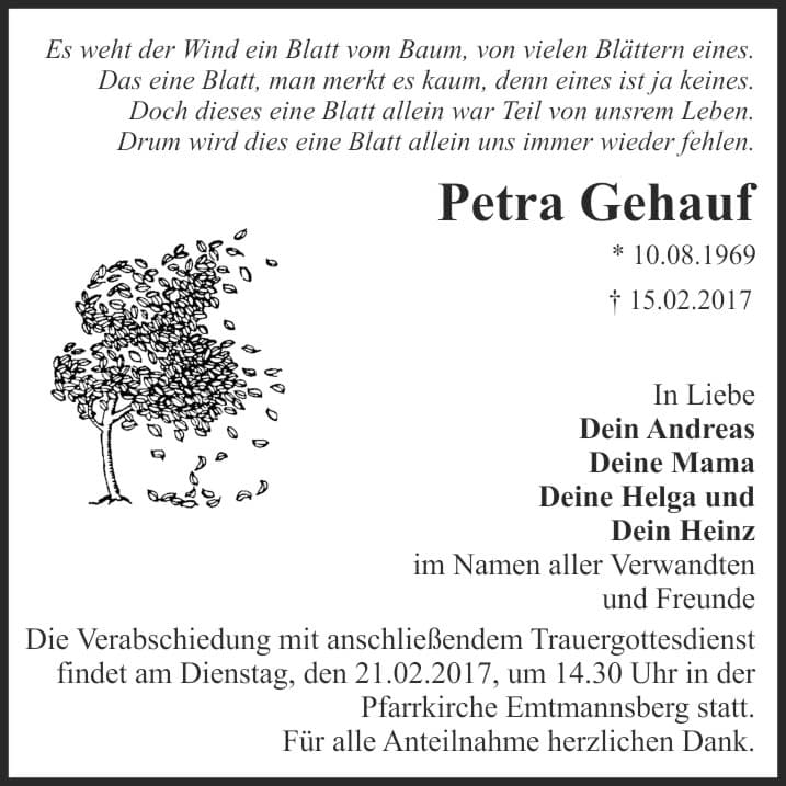 Frau Petra Gehauf