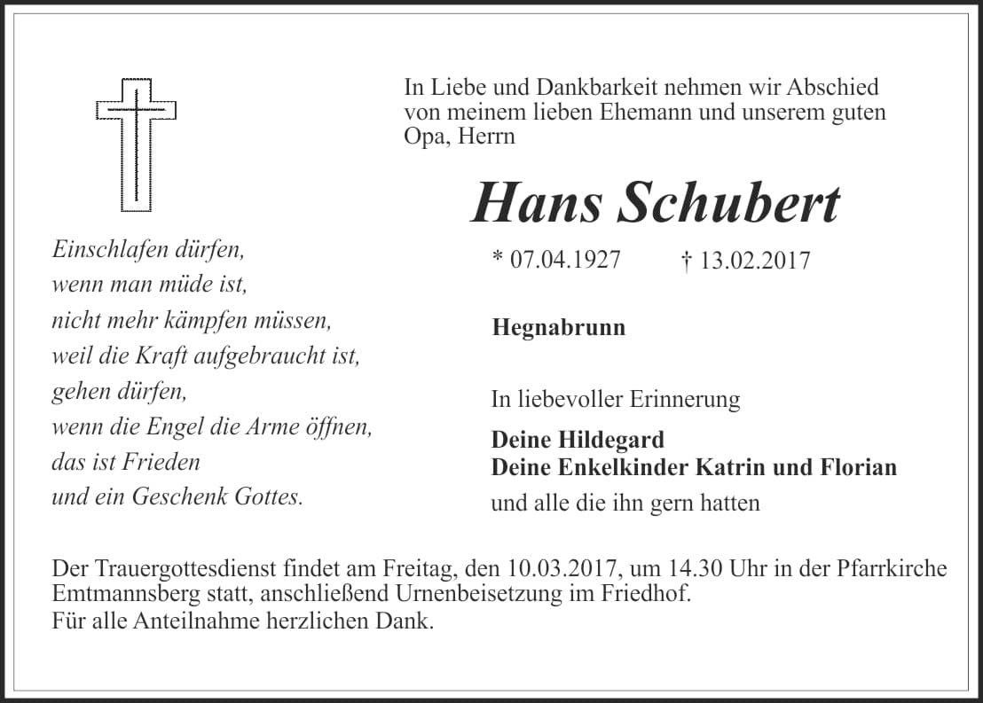 Herr Hans Schubert