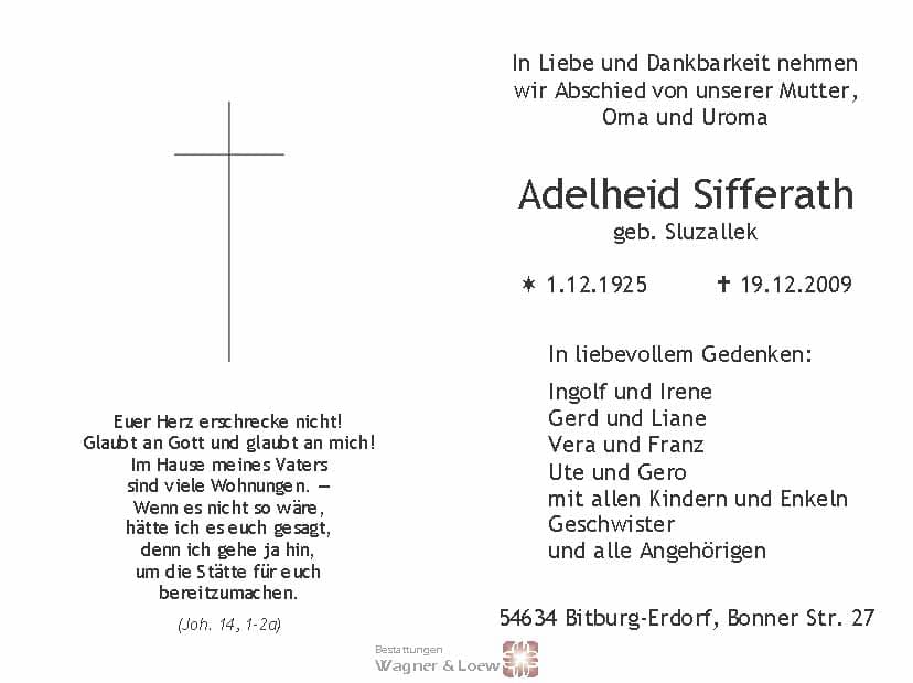 Frau Adelheid Sifferath