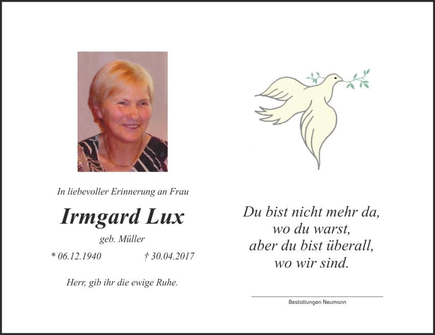 Frau Irmgard Lux