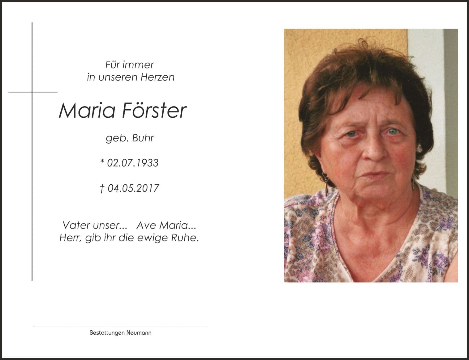 Frau Maria Förster