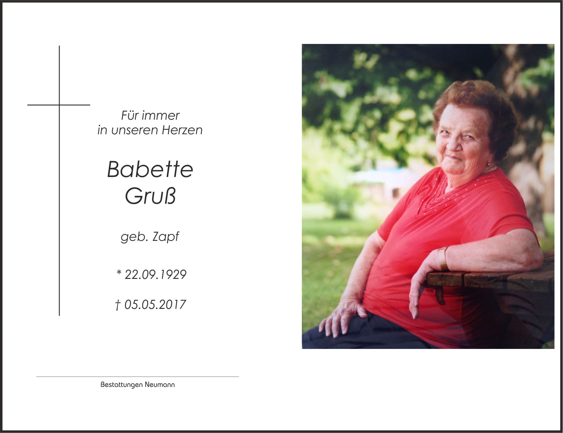 Frau Babette Gruß