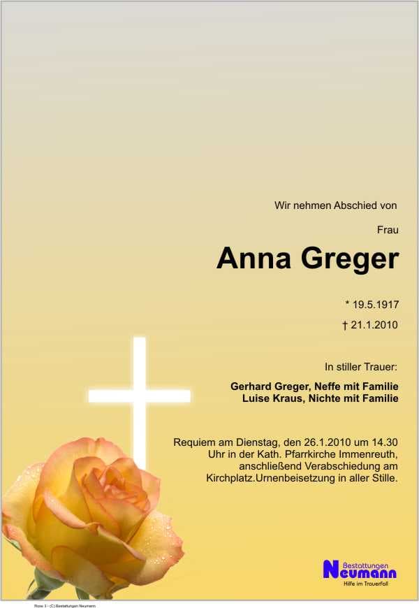 Frau Anna Greger