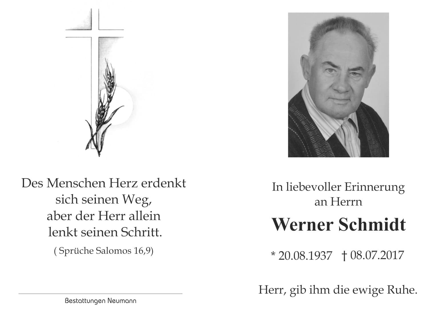 Herr Werner Schmidt