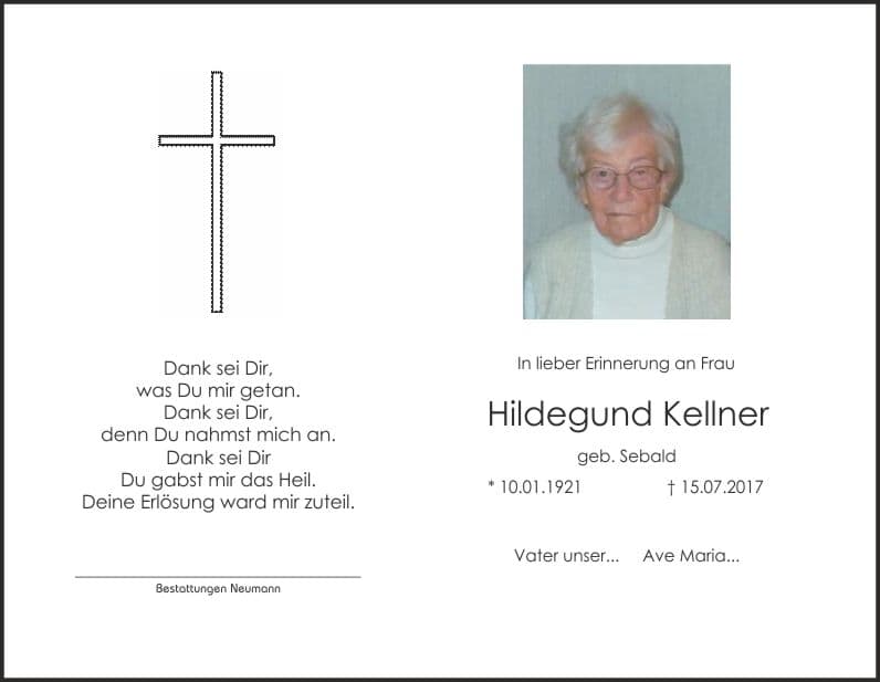 Frau Hildegund Kellner