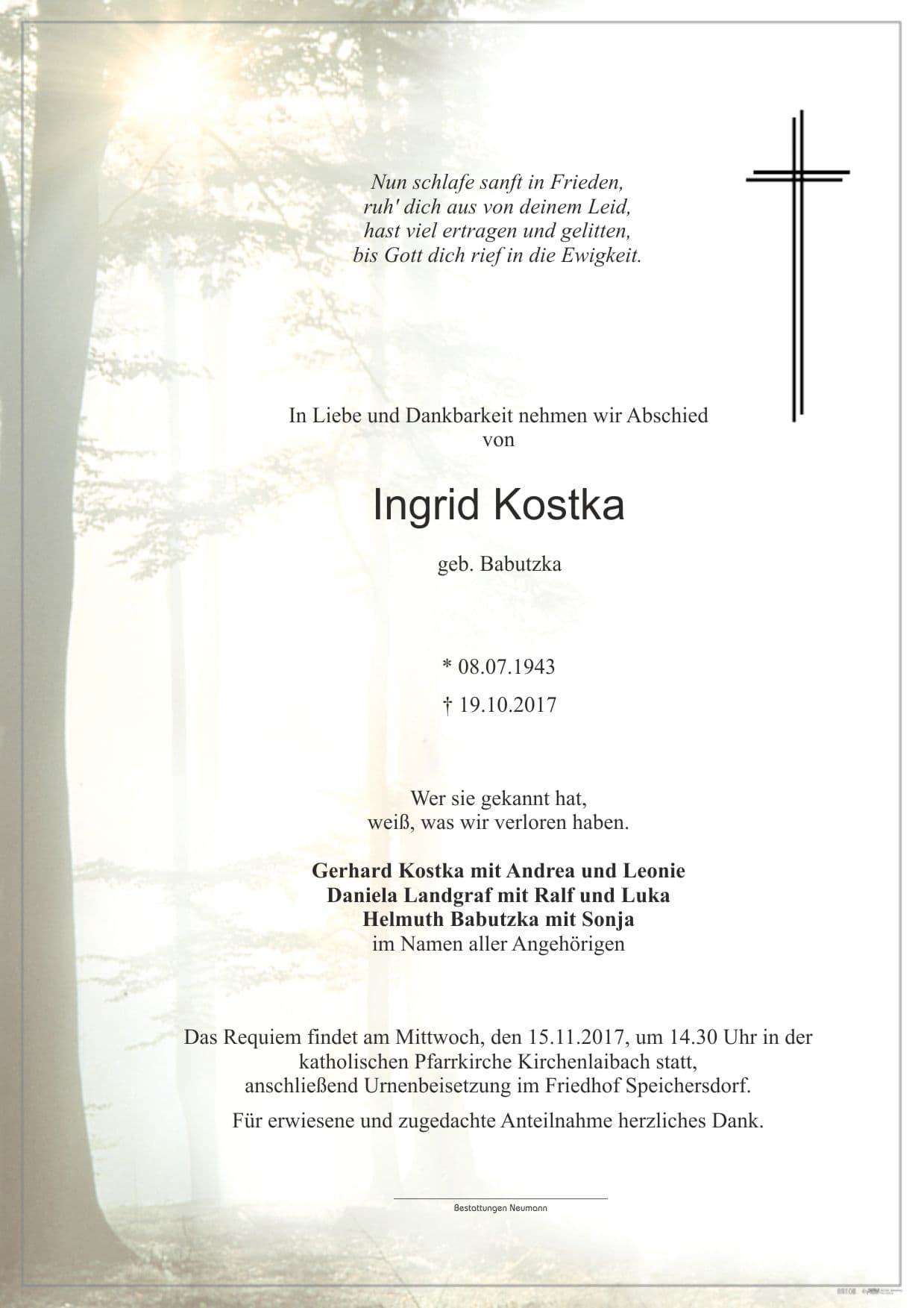 Frau Ingrid Kostka