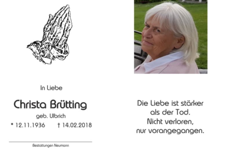 Frau Christa Brütting