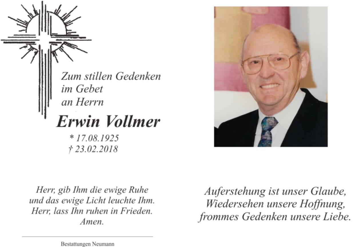 Herr Erwin Vollmer