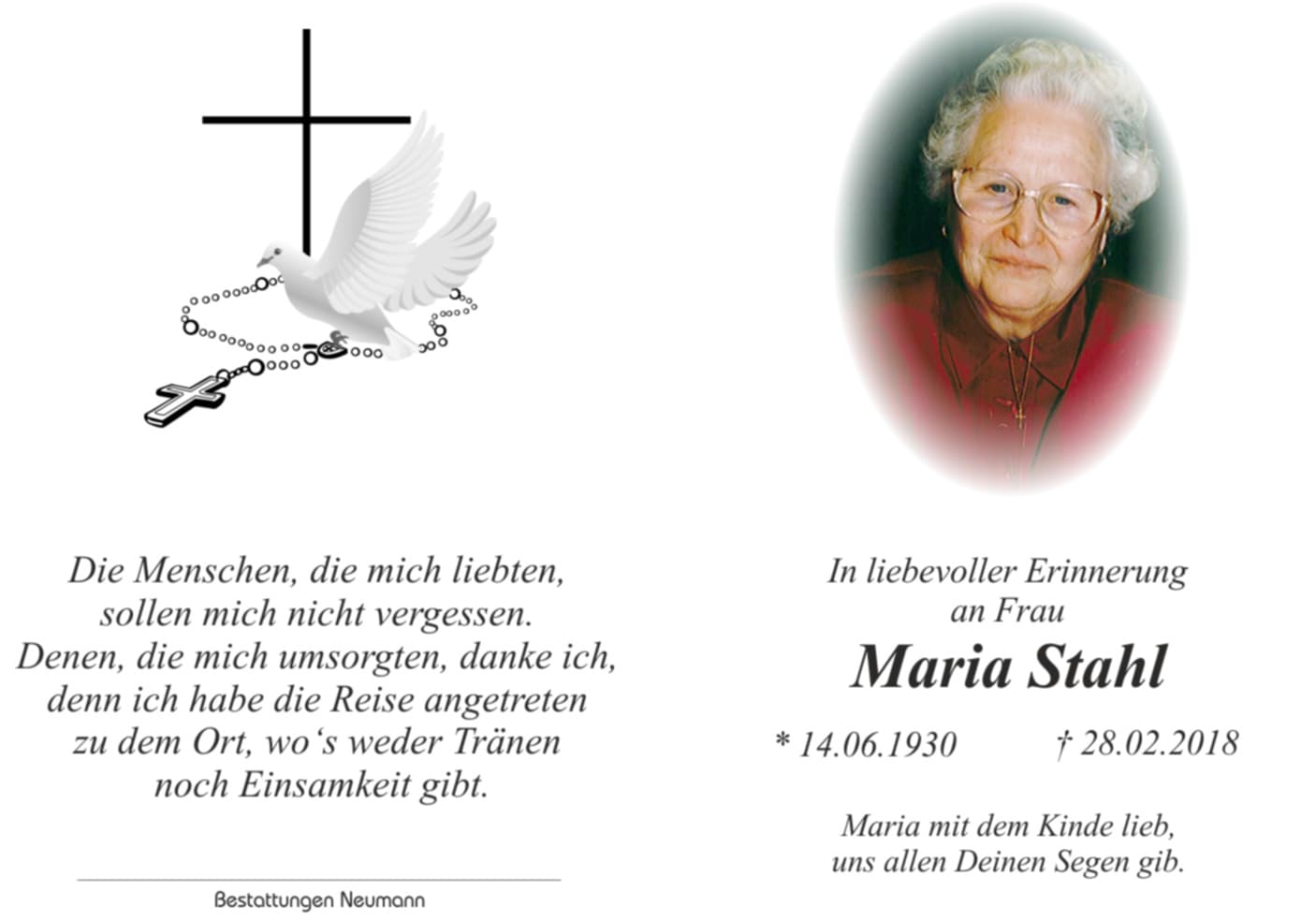 Frau Maria Stahl