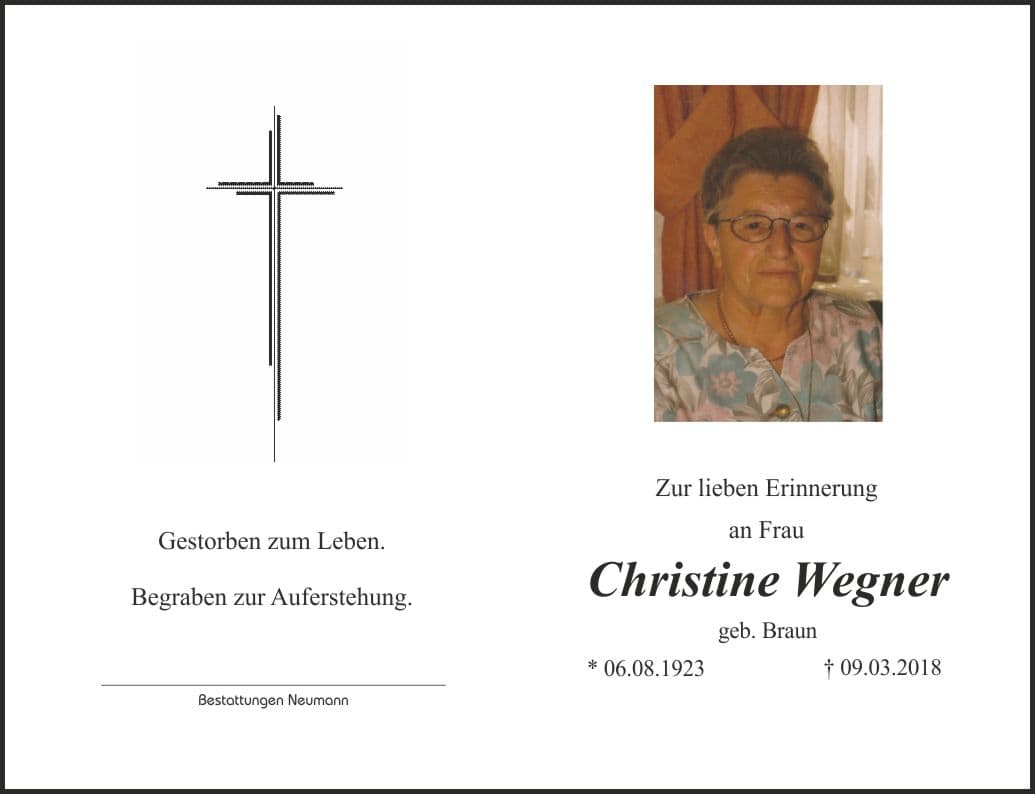 Frau Christine Wegner