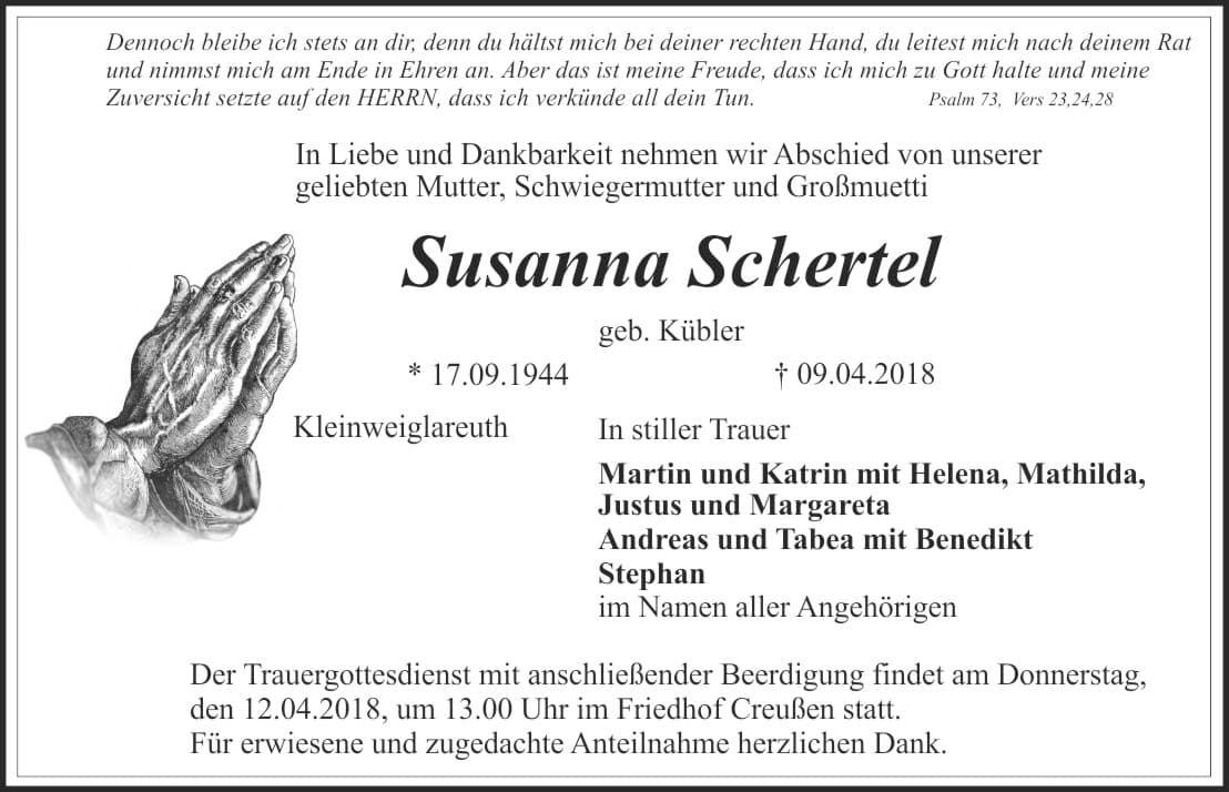 Frau Susanna Schertel