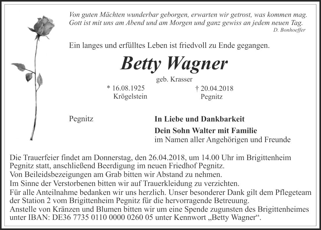 Frau Betty Wagner
