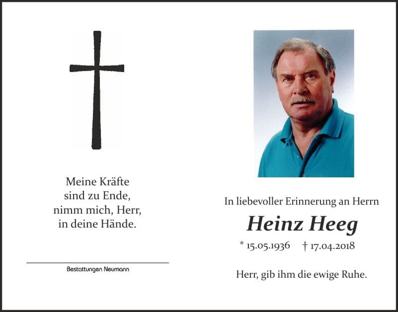 Herr Heinz Heeg