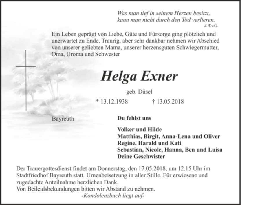 Frau Helga Exner