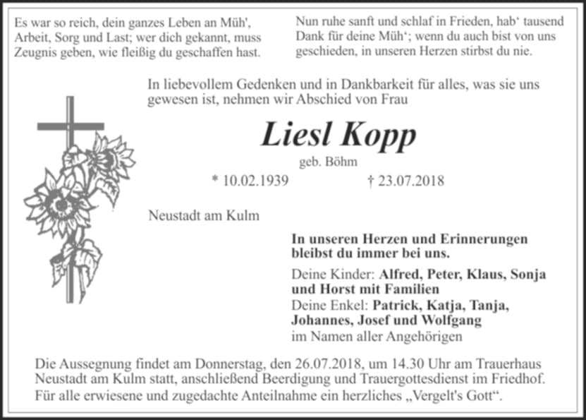 Frau Liesl Kopp