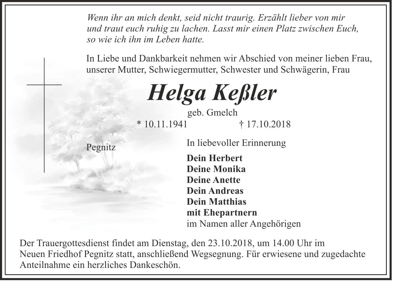 Frau Helga Keßler
