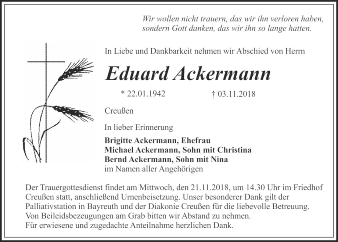 Herr Eduard Ackermann