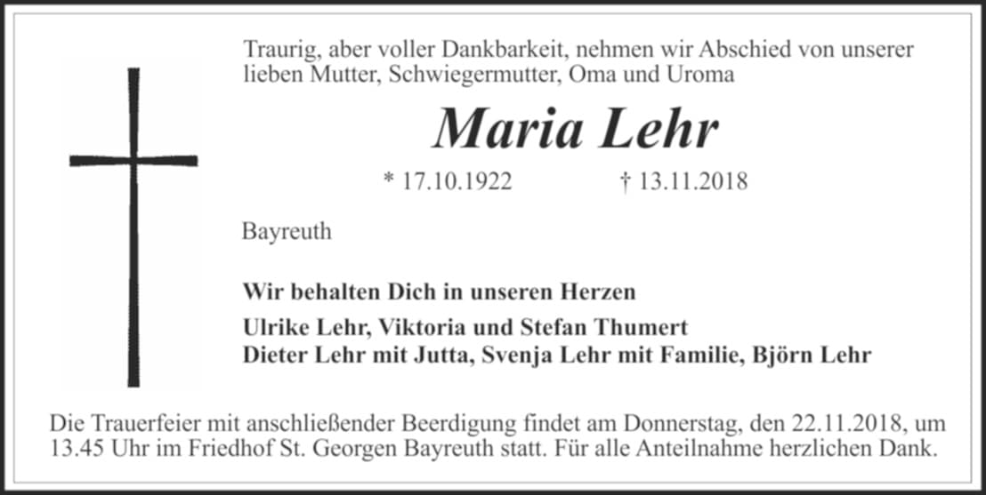 Frau Maria Lehr