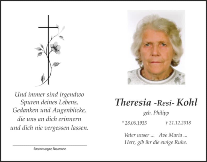 Frau Theresia - Resi - Kohl