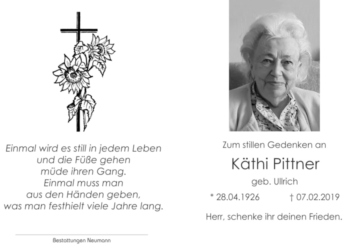 Frau Käthi Pittner