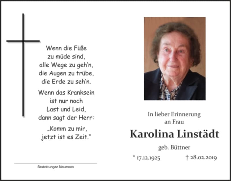Frau Karolina Linstädt