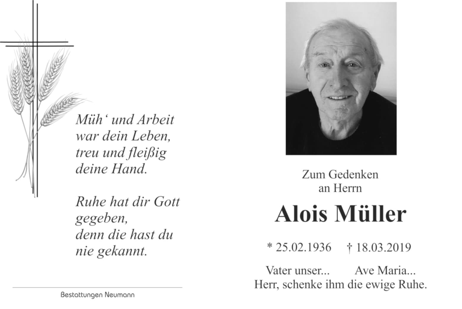 Herr Alois Müller