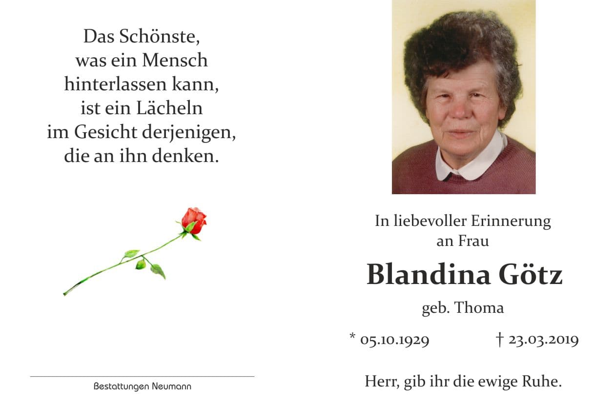 Frau Blandina Götz