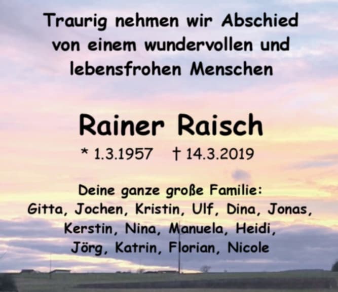 Herr Rainer Raisch