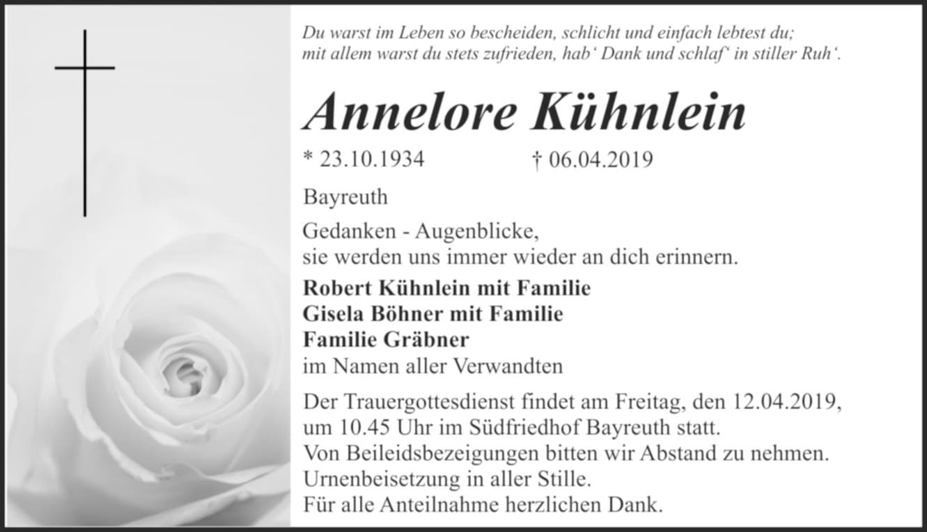 Frau Annelore Kühnlein