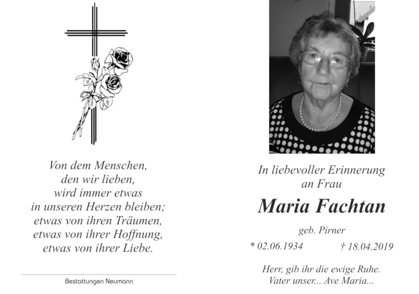Frau Maria Fachtan