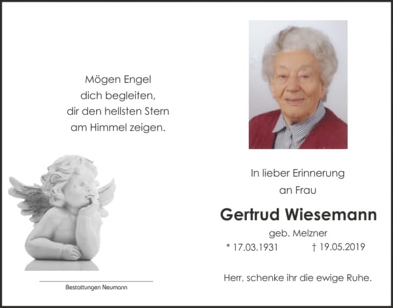 Frau Gertrud Wiesemann