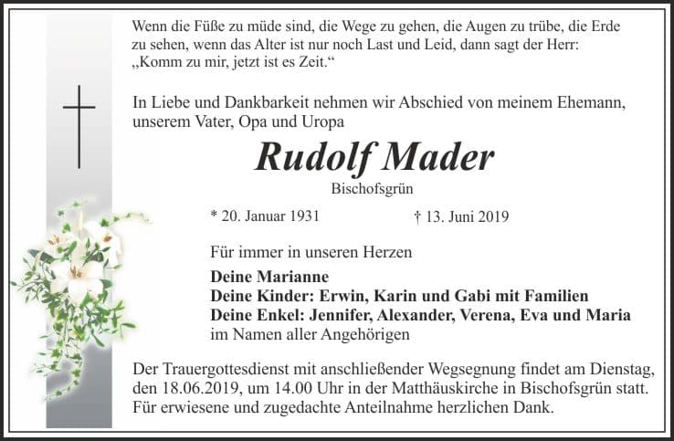 Herr Rudolf Mader