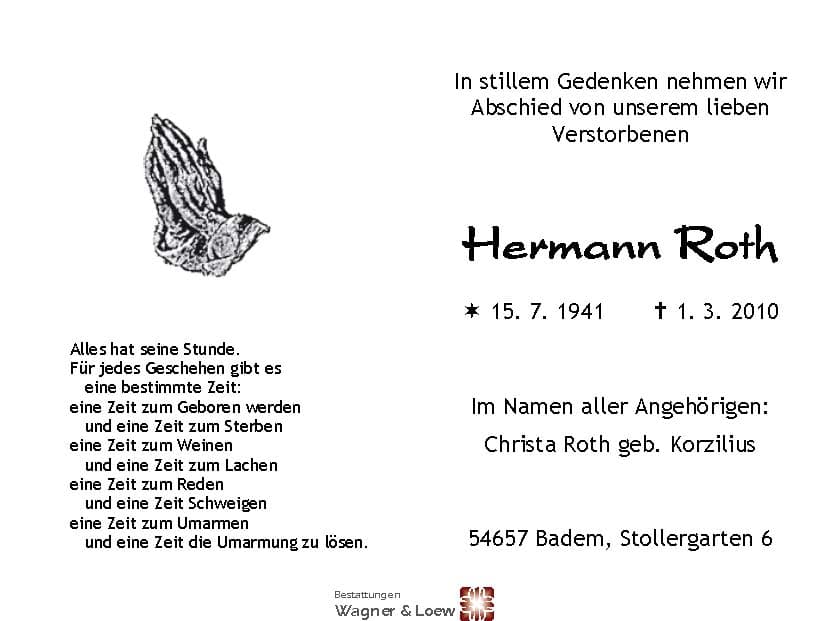 Herr Hermann Roth